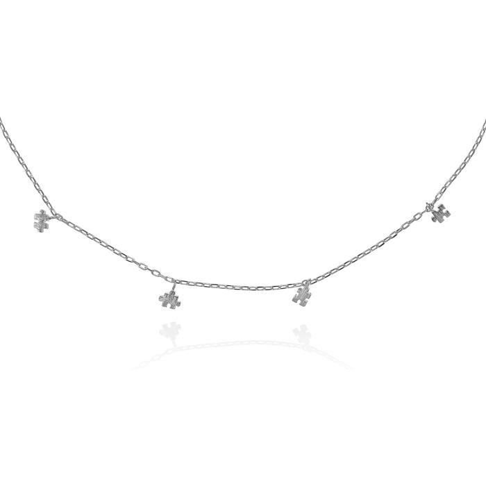 Collier rs du cou rtisnl en or june 14 crts vec grents et