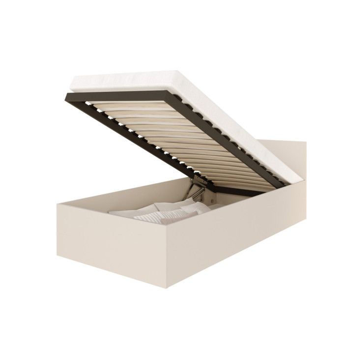 Lit coffre Panama 90x200 - Sommier inclus Cachemire Lit coffre Panama 90x200 - Sommier inclus Cachemire