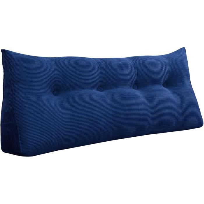 VERCART Coussin de Lecture Cale Dos coussin lecture lit Coussin Incliné Grands coussins de Lit Velours Bleu 140CM VERCART Coussin de Lecture Cale Dos coussin lecture lit Coussin Incliné Grands coussins de Lit Velours Bleu 140CM