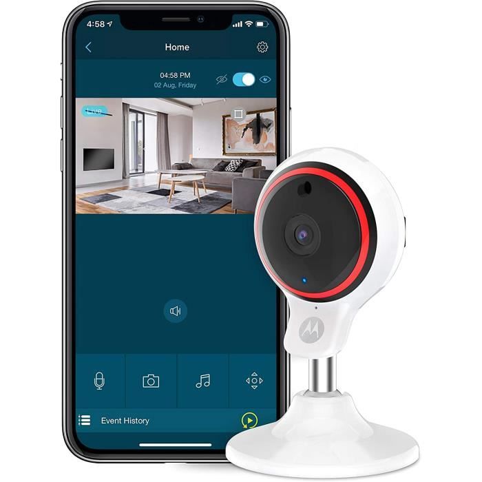 Caméra De Surveillance Motorola Focus 66 – WiFi – Blanc – Neuf
