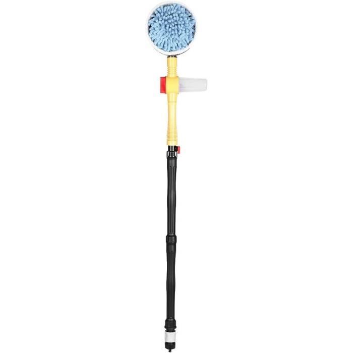 Kit De Nettoyage Voiture Funyord - Brosse Télescopique 33-48.5cm Avec Tête Pivotante Et 4 Tampons Lavables