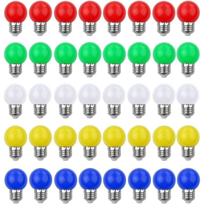 APLAmpoule LED Couleur E27 3W équivalente 30W 240LM E27 Grosse culot à