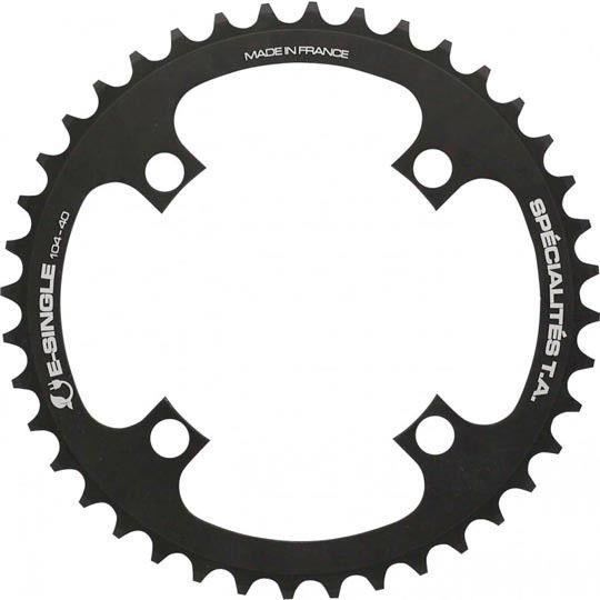 Plateau VTT - TA - Mono 34DTS - Diamètre 104 - Noir - 4 Branches