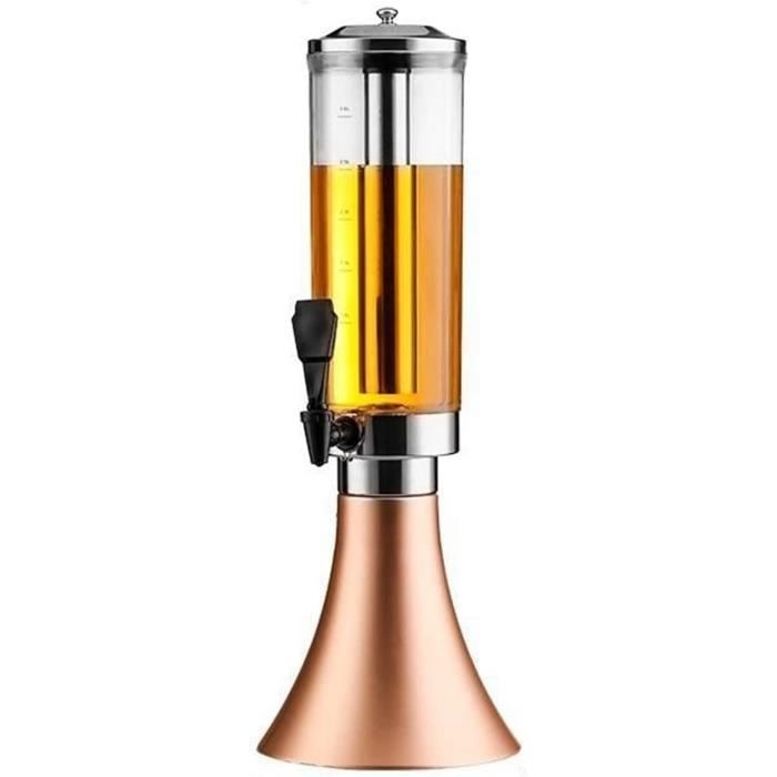 Distributeur De Bière Colonne 4L Kult - Tour à Boissons Avec Refroidissement à Glace - Chrome