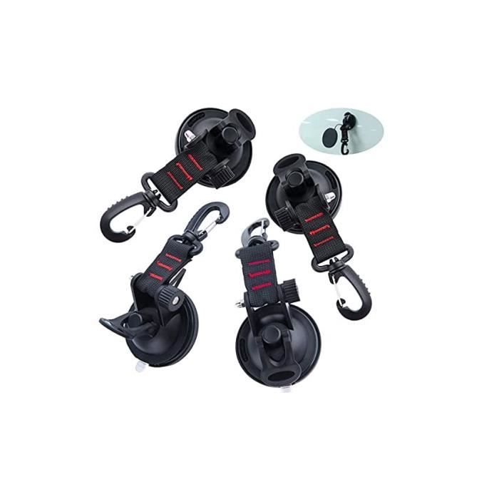 Ventouse Voiture 4 Pièces Ancre à Ventouse Avec Fixation Du Crochet D'Arrimage,8 Crochets De Fixation En S,Crochet De Fixation De - Auto