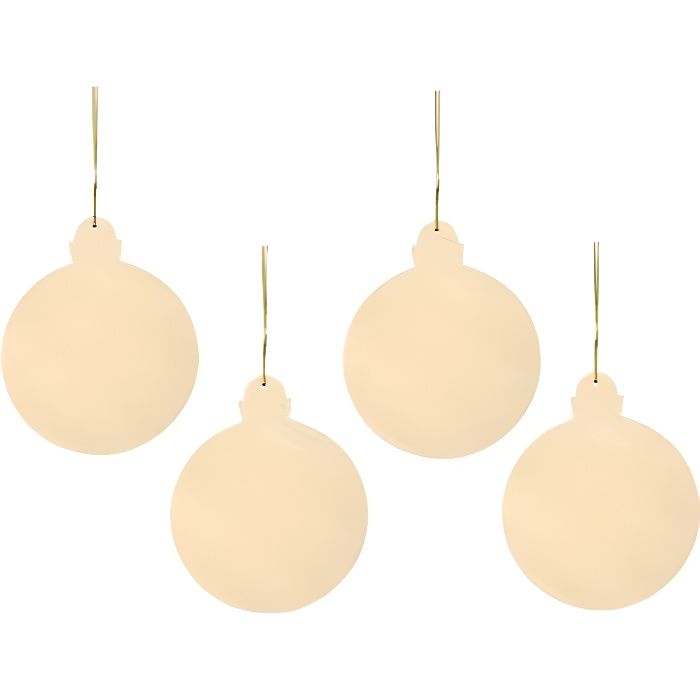 Grosses Boules De Noël En Bois Lot De 4