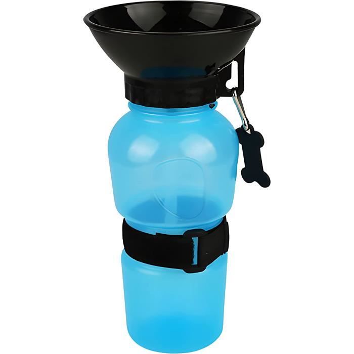 Distributeur deau - Portable - Gourde chien 500 ml - Résistant - Flexible - Bleu