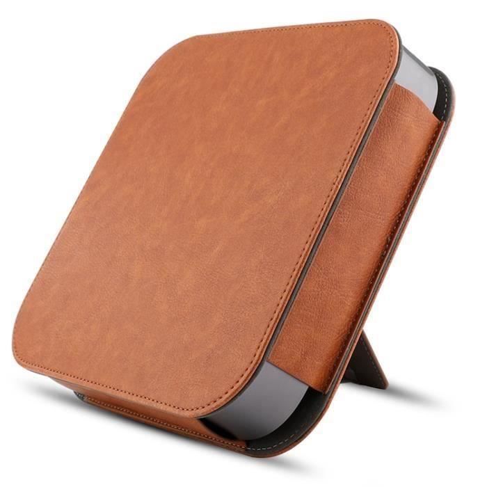 Housse De Protection En Cuir Pu Marron Pour Ordinateur De Bureau 2018 Apple Mac Mini Wyk53553 Achat Housse Etui Pas Cher Avis Et Meilleur Prix Cdiscount