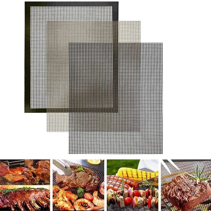Tapis Grillage Anti-Adhésif Pour Barbecue - 40x30cm | Résistant à 260°C | Gaz, Charbon, Four