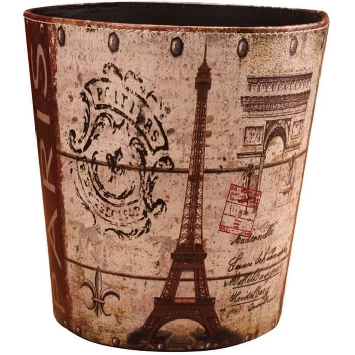 Poubelle En Cuir Vintage Carte Du Monde Vintage Poubelle Toilette