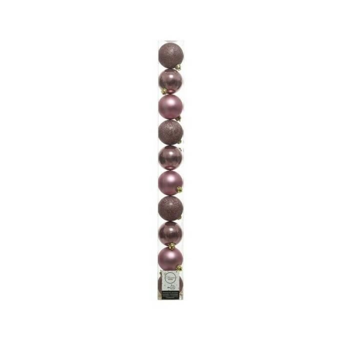 10 boules de Noël Vieux Rose 6 cm Cdiscount Maison