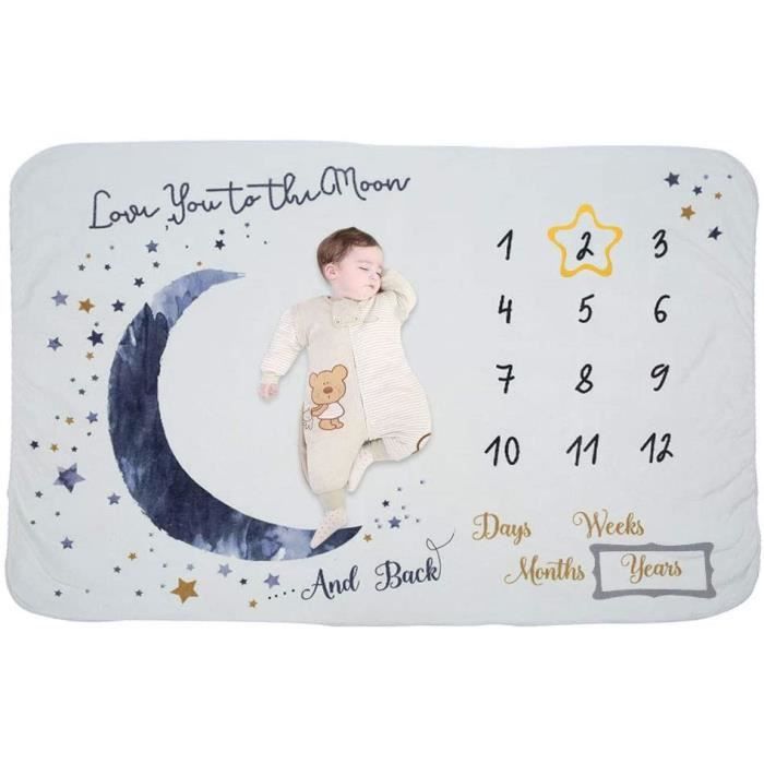 Couverture Etape Mensuelle Pour Bebe En Flanelle 100x150 Cm Couverture Bebe Pour Photo Douce Cadeau Personnalise Pour Nouveau Nes Cdiscount Puericulture Eveil Bebe