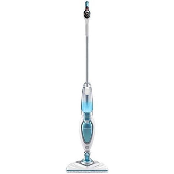 Balai vapeur BLACK+DECKER FSM1630 - MARIE CLAIRE - 1600W - 0.5L - Bleu - Enrouleur de câble