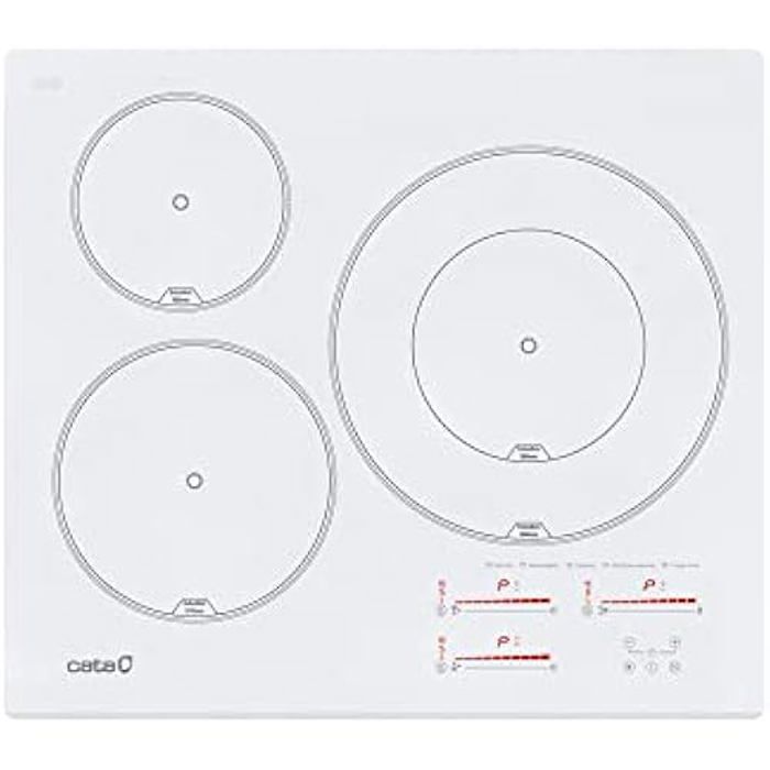 Plaque à Induction APELSON ACGI 4060 BK – 3 Zones De Cuisson, Ancrage Rapide, 9 Niveaux De Puissance Et Sécurité Enfant