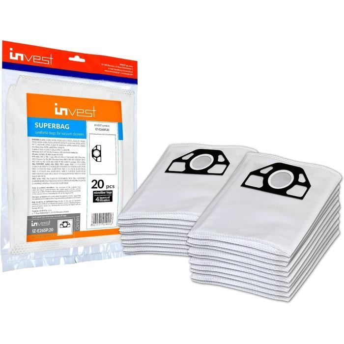 Lot De 5 Sacs D'aspirateur Compatibles Kärcher 6.959-130 - Pour Swirl, Bosch, MX 89 Et Autres Modèles