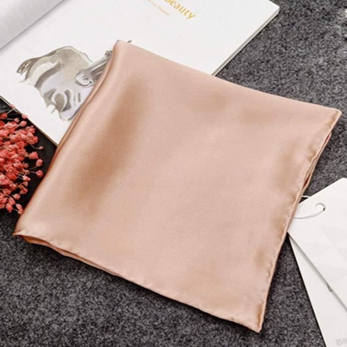 Pochette Costume Homme 100% Soie Blanche – Mouchoir De Poche Mariage Élégant 35x35 Cm