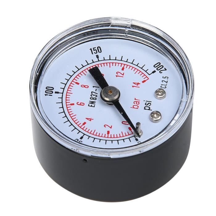 Manometer 0-100 PSI / 0-7 Bar - Für Luft, Öl &amp Produktbild-Vorschau 2