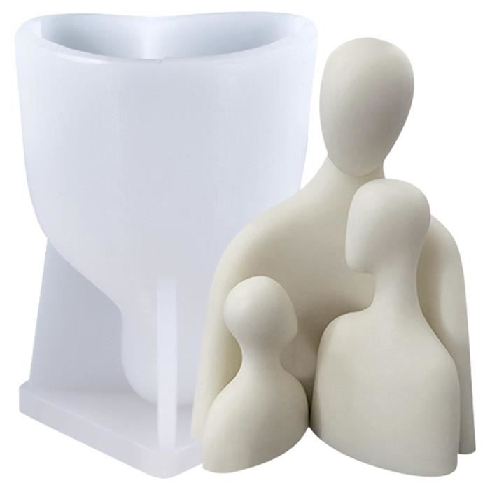 Forme Corps Humain Bougie Moule à Bougie Silicone Forme Corps Humain - DIY Bougies Artisanales - Démoulage Facile - Blanc Moulle Bougie Silicone