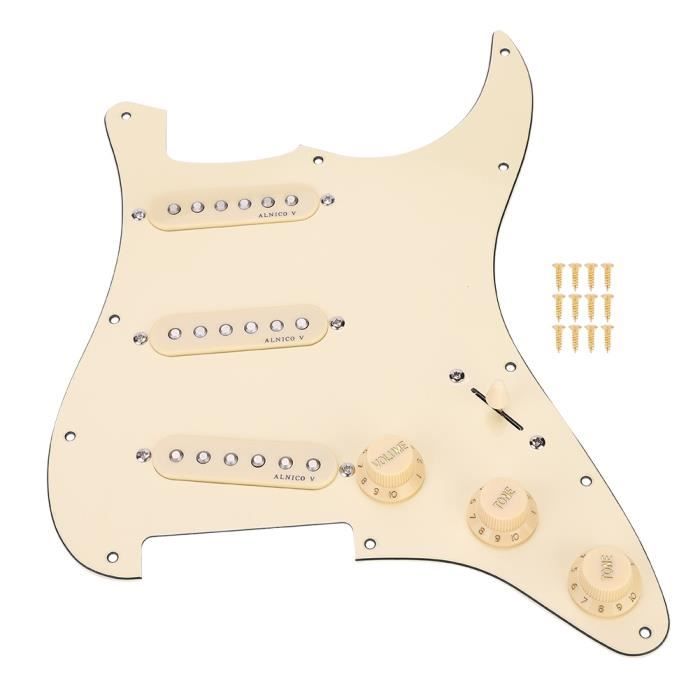 Harnais Micro Guitare électrique Pré-câblé 6 Cordes - Volume + Tonalité Inclus - Montage Facile Sans Soudure - Noir