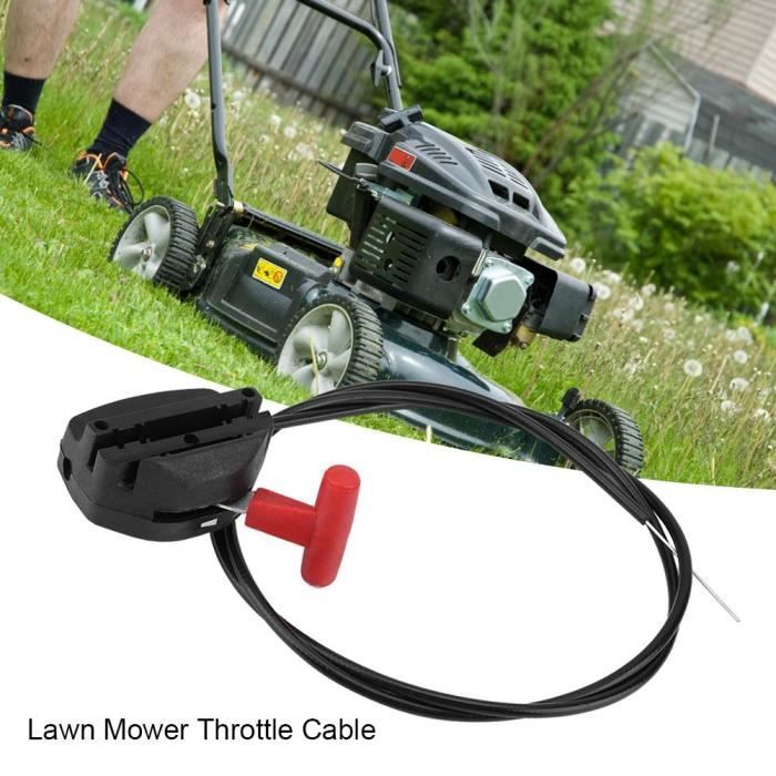 Mumusuki Kit de Remplacement de Commande de commutateur de câble daccélérateur Universel de 65 po pour tondeuses à Gazon Noir 