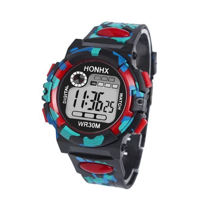 Montre électronique Sportive Multifonction Pour Enfants Garçons Et Filles De 5 à 7 Ans