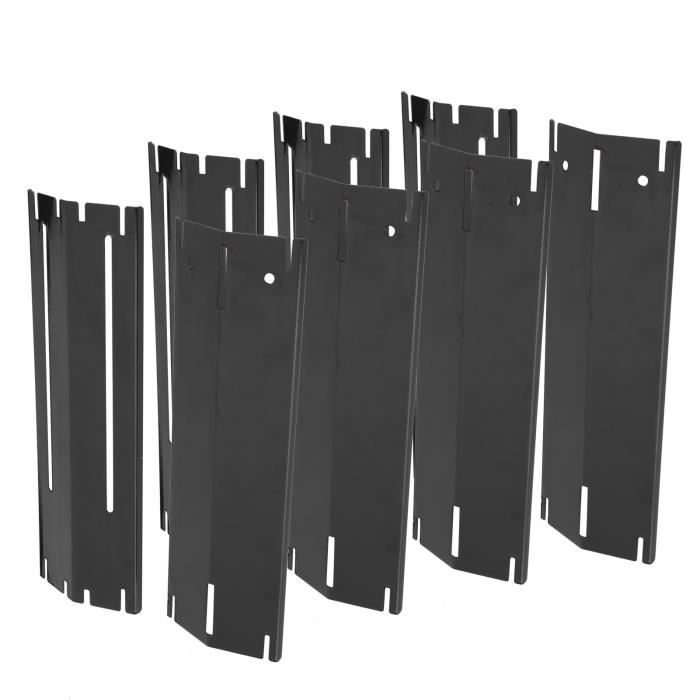 Bouclier de plaque chauffante en acier inoxydable pour barbecue à gaz - DILWE - Réglable - Noir - Jardin