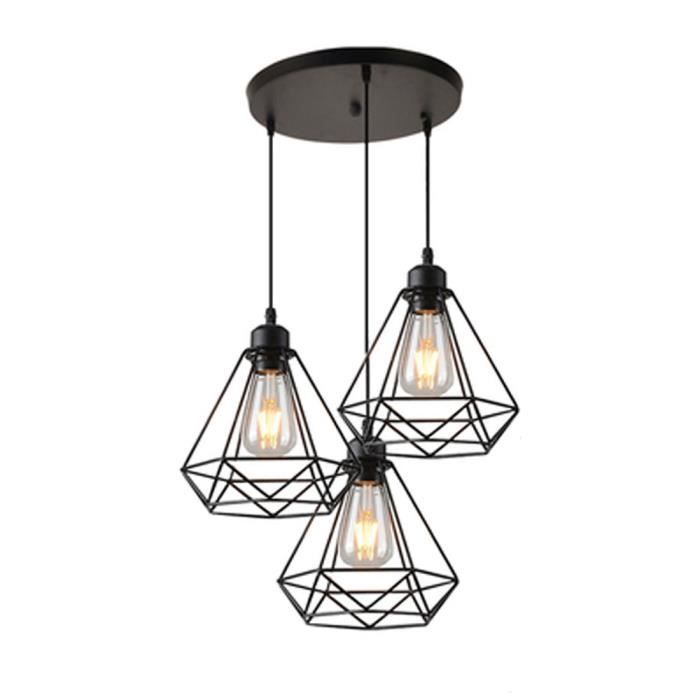 Suspension Hofstein Moderne 4-6 Ampoules – Nickel Mat / Marron / Blanc – Lampe Pendentif Pour Salon, Cuisine, Chambre