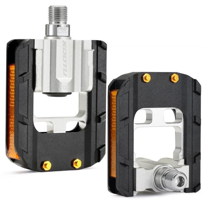 Kiomdsr Pedale VTT,Pédales En Alliage D'Aluminium,Pedale Velo Résistantes à L'usure,avec Bandes
