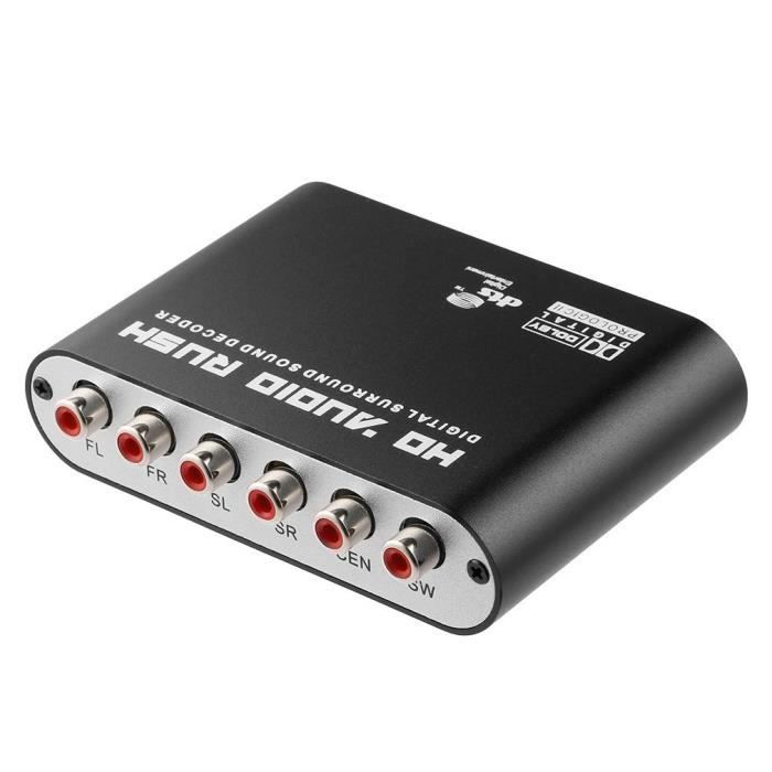 Lckaa - décodeur Audio 5.1 CH SPDIF Coaxial vers R... - Grandado