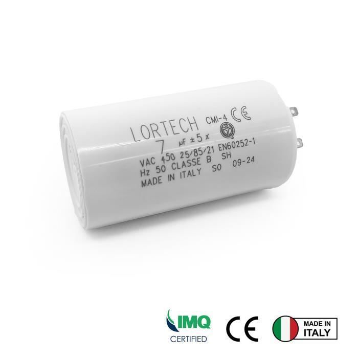 Condensateur 7µF Pour Moteur De Volet Roulant 35 Nm - Cosses 2.8 Mm - Marque DUCATI - Neuf