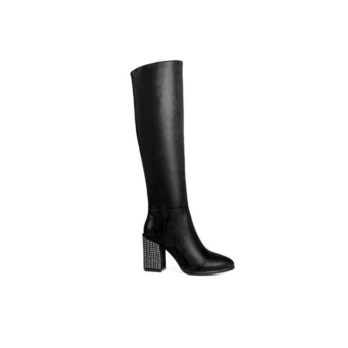 Bottes Femme Marina Galanti 'Slouch' Taille 39 - Suède, Couleur Marron/vert, Talon Haut - Occasion Très Bon état