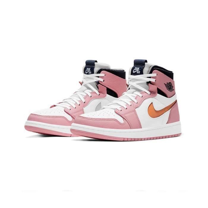 Basket Air-Jordan 1 AJ 1 High Chaussure pour Homme et Femme Rose Rose -  Cdiscount Chaussures