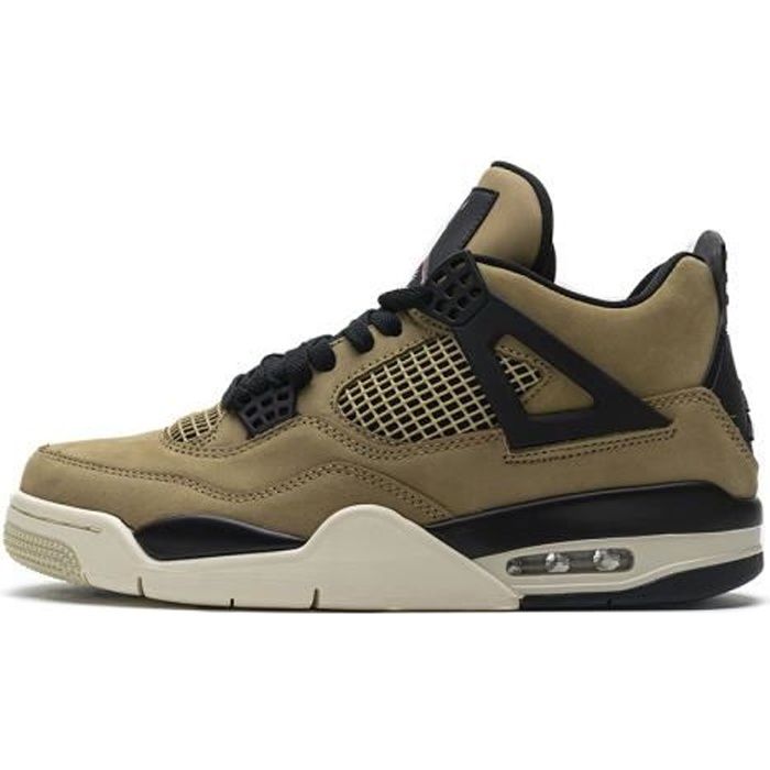 Airs Jordans 4 Retro White Oreo Chaussures de Basket AJ4 Femme Homme Marron  Jaune Noir Blanc Marron Jaune Noir Blanc - Cdiscount Chaussures