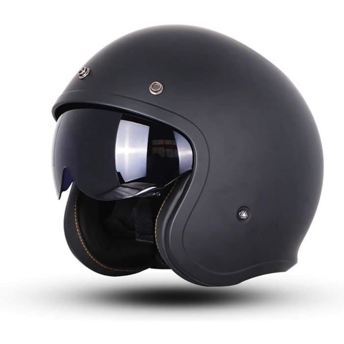 Protection Motard Urbain Casque Moto Jet ORIGINE Avec Bluetooth - Homologué ECE, Double Visière Casque Scooter Connecté
