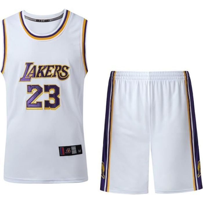 Short ，Homme Sans Manches T-Shirt,Enfant Manche Courte,Femmes Sweat-Shirt ZEIA3 Lakers 23# James Vêtements De Sport ，Gilet De Sport 4XS,A 