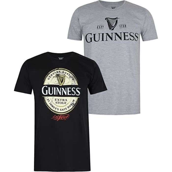 T-shirt Guinness 'Bouchon De Bouteille' – Chiné Vert, Homme, 2XL (neuf Avec étiquette)