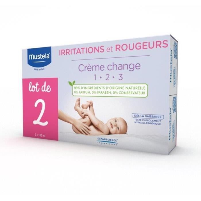 Mustela Creme Pour Le Change 123 Irritations Et Rougeurs 2x100ml Cdiscount Puericulture Eveil Bebe