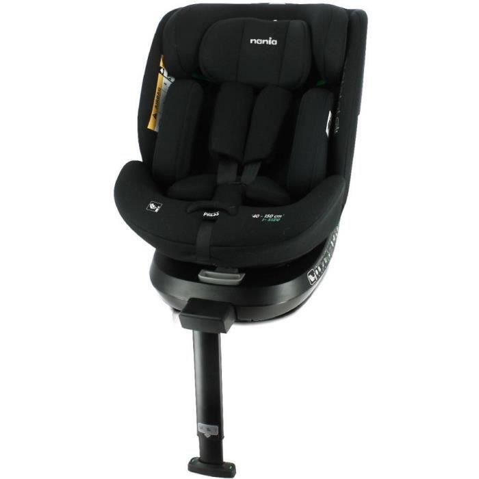 NANIA Siège auto isofix SPIRIT Groupe 0/1/2/3 de 0 à 10 ans 0-36 kg 40-150 cm R 129– Têtière réglable - Inclinable - Pivotant -