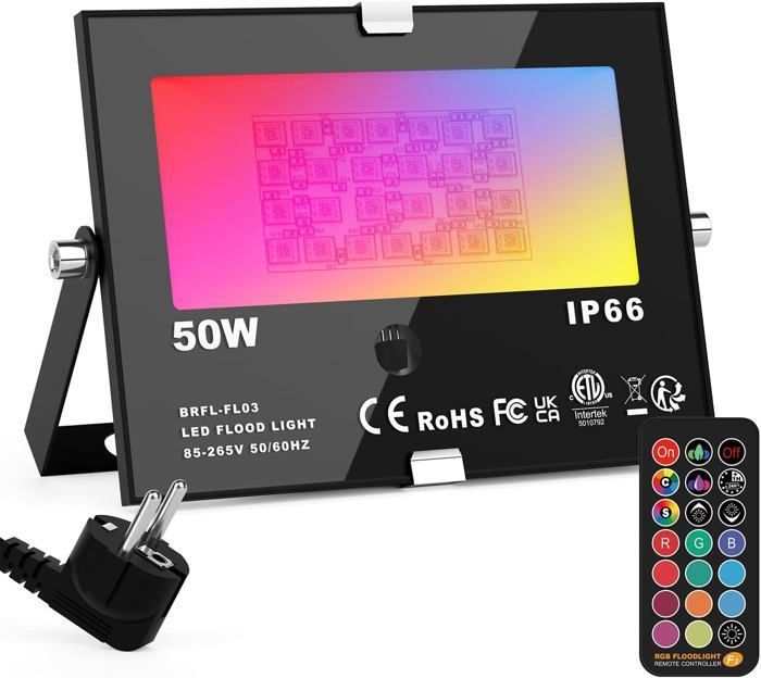 Rgbw Projecteur Led Exterieur 15w Controle Par Smartphone Intelligente Rgb Spot Led De Couleur Ip66 Etanche Achat Vente Rgbw Projecteur Led Exterie Cdiscount