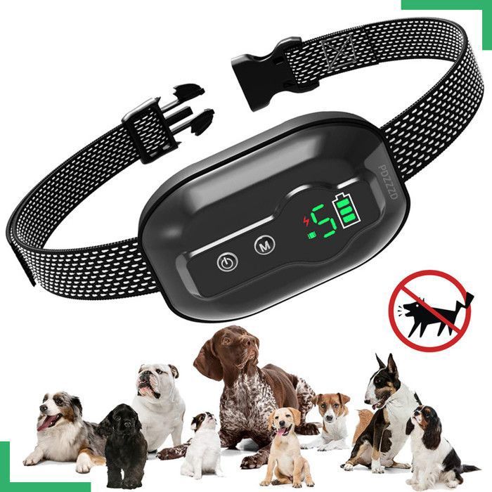 Comparer les prix de Collier Anti Aboiement Automatique Chien Rechargeable, 4 Modes et 5 Sensibilité Intelligent avec IP67 pour Petit/Moyen/Gros Chien