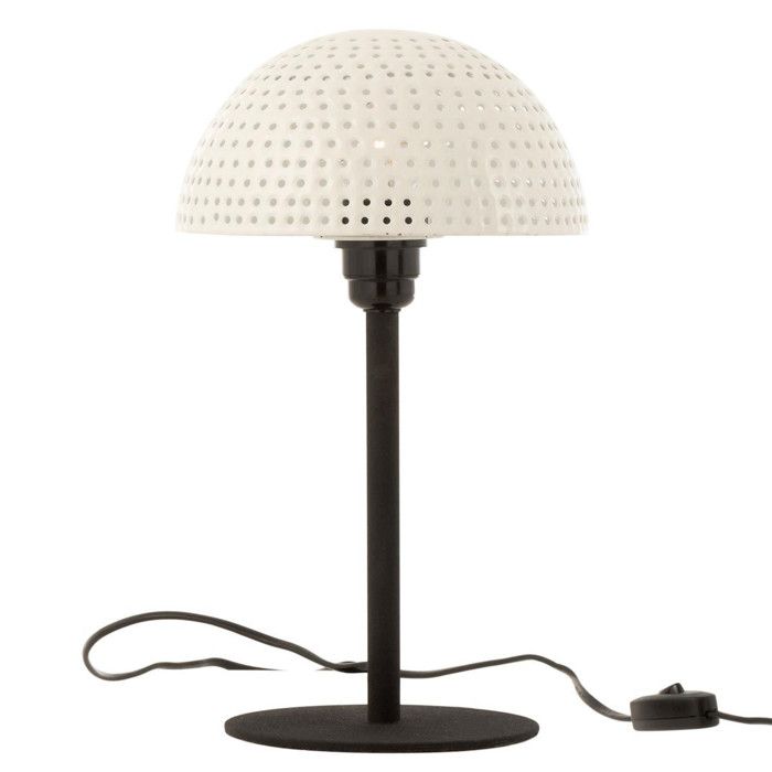 Lampe à Poser Champignon Brillant 36cm Blanc Lampe à Poser Champignon Brillant 36cm Blanc