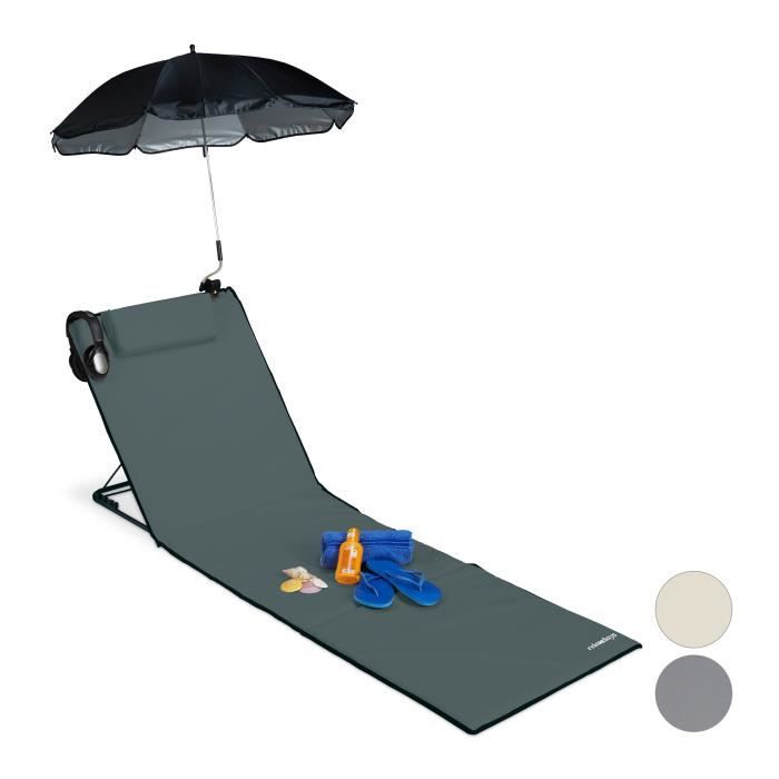 matelas de plage avec parasol - 10026477-139