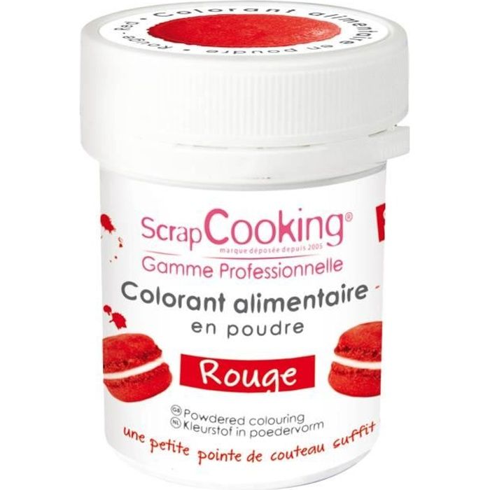 Colorant alimentaire (artificiel) - Rouge - Scrapcooking