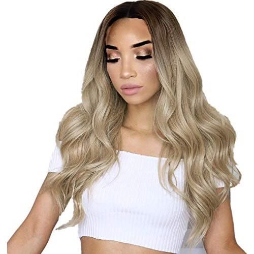 perruque blonde ondulée femme