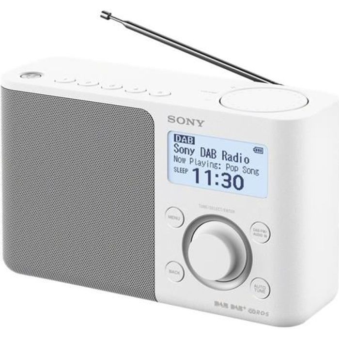 Sony XDR-S61D Radio portative DAB blanc