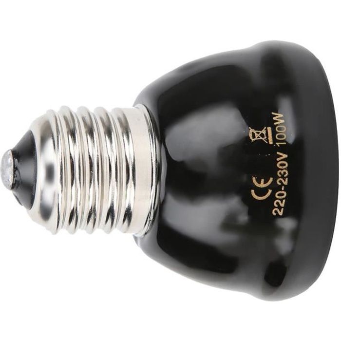 Meilleurs prix pour Sonew Animal Heating Lamp Lampe chauffante pour animaux E27 Lampe chauffante en céramique noire sans danger et sans lumière pour