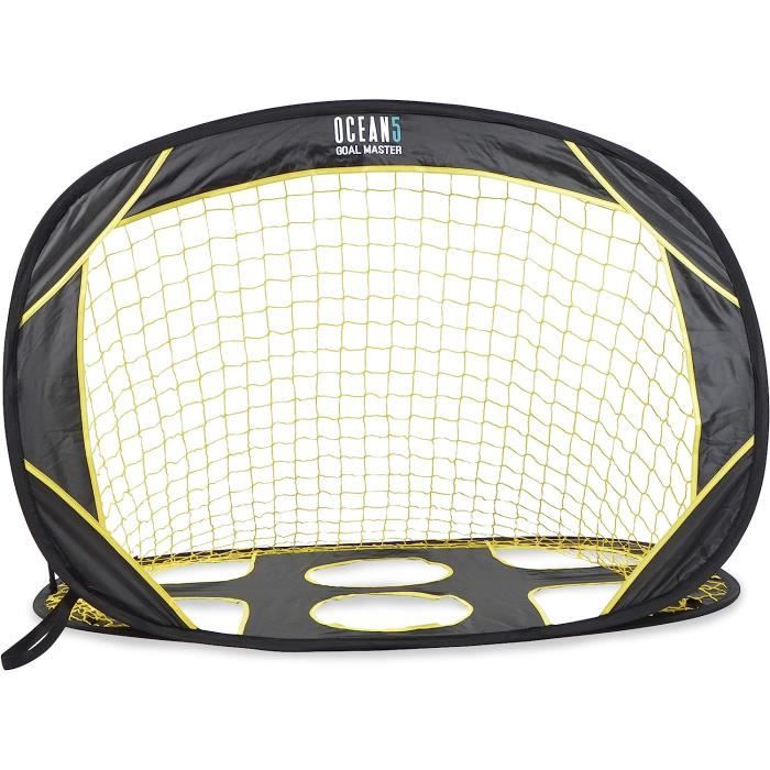 But De Football Enfant - Lot De 2 Goals Pliables Avec Filet - Tige Fibre De Verre, 8 Clous U - Pour Jardin, Extérieur
