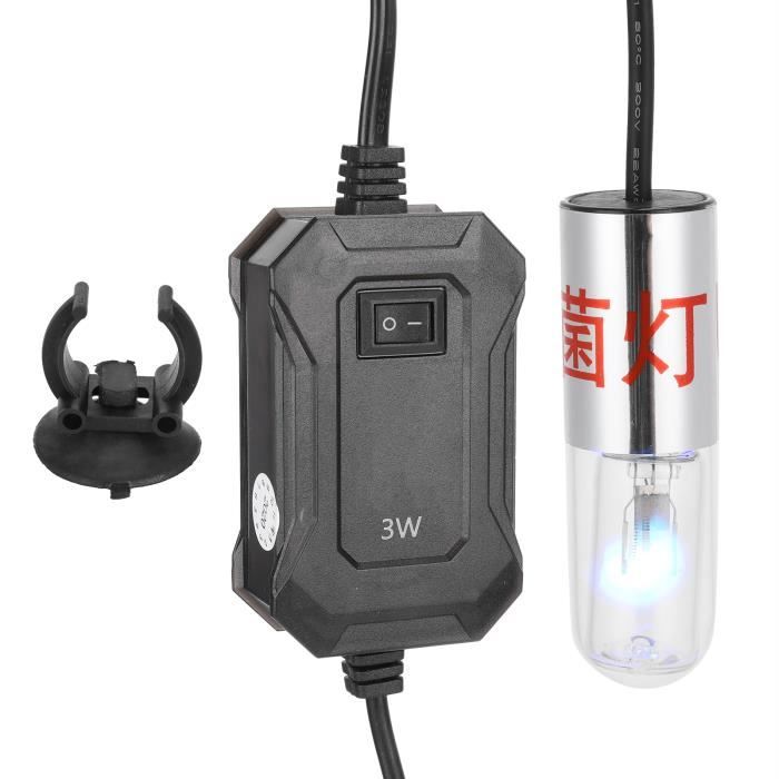 Comparer les prix de SURENHAP Lampe UV pour aquarium Lampe UV de nettoyage d'étang de réservoir de poissons de lumière animalerie eclairage Prise UE 3W