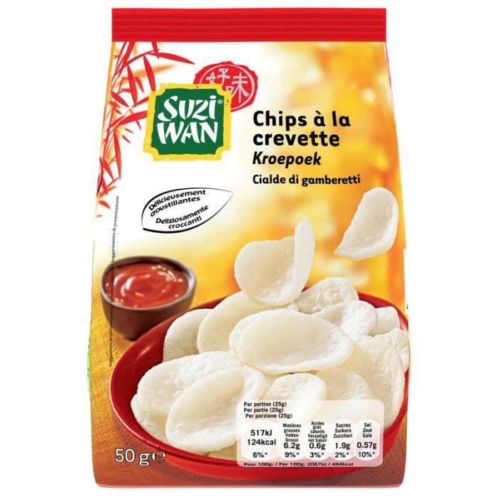 Chips à la crevette 50 g Suzi Wan - Cdiscount Au quotidien