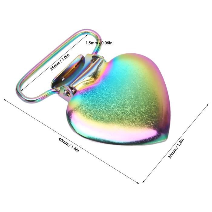 SAIIURV 20 Pièces Porte-Cartes En Forme De Coeur Mémo Clips En Métal, 10 X 3.3 Cm Support Porte Photo Papier Note Affichage Porte Pour Décoration De Mariage Fête Photo (20PCS